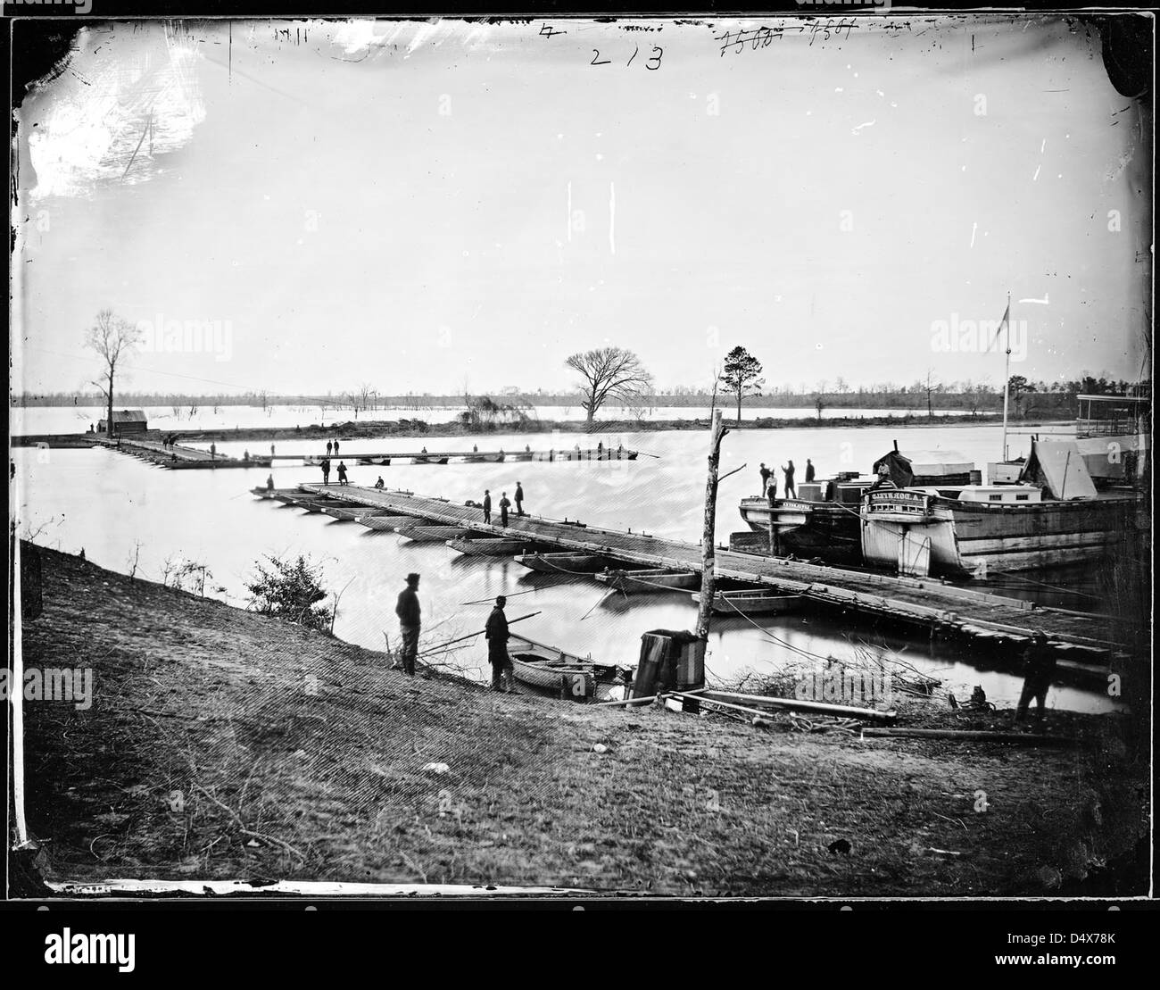 Ponton sur James River, Virginia Banque D'Images