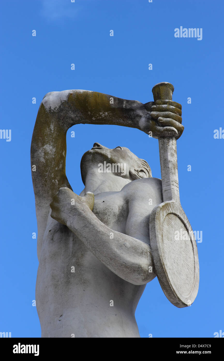 Sport olympique statue Foro Italico - Rome - Banque D'Images