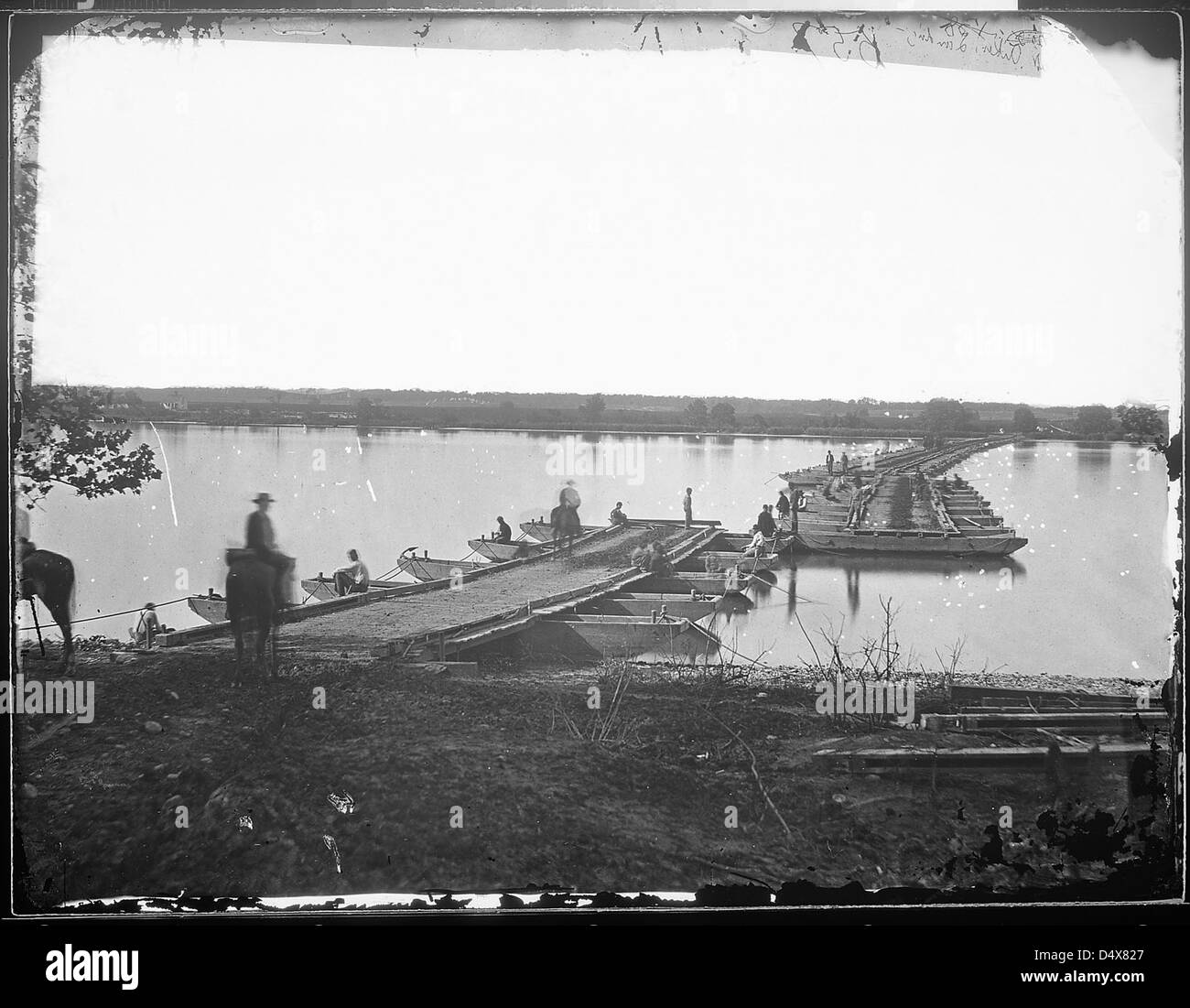 Pont de bateaux, Aiken's Landing, Va Banque D'Images