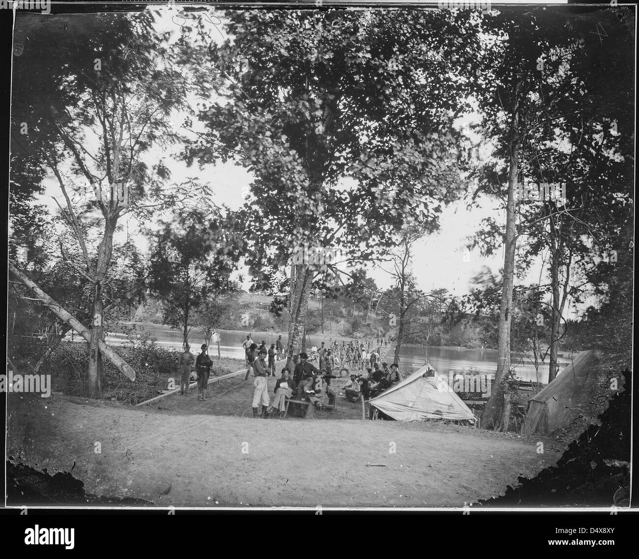 La région de pont de bateaux, profonds, James River, va Banque D'Images