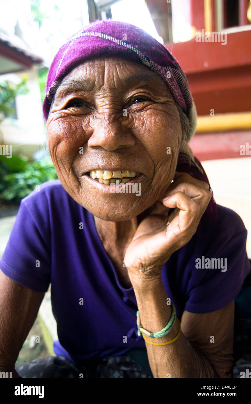 A smiling birmane. Banque D'Images