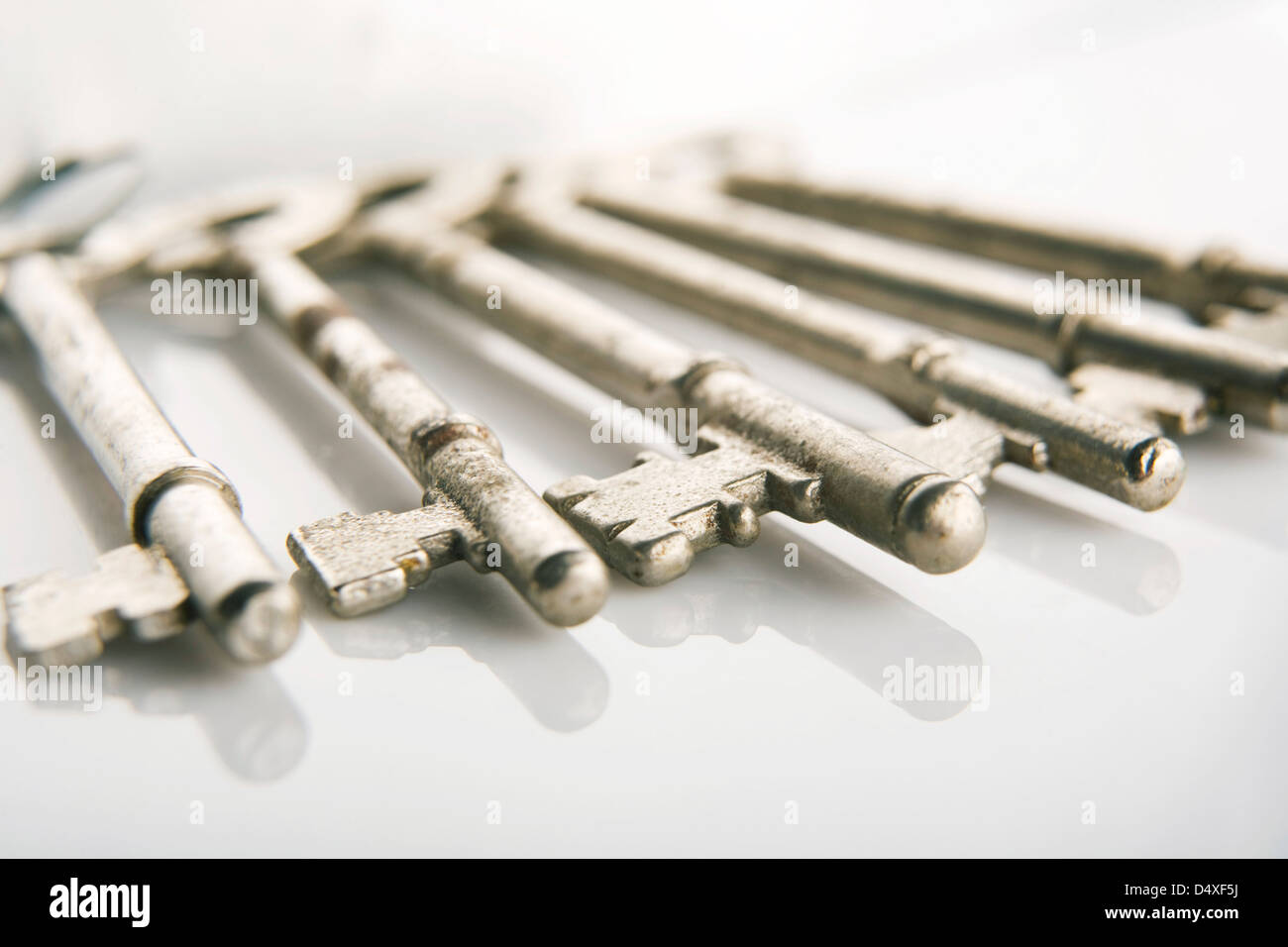 Clés de porte ancienne. Banque D'Images