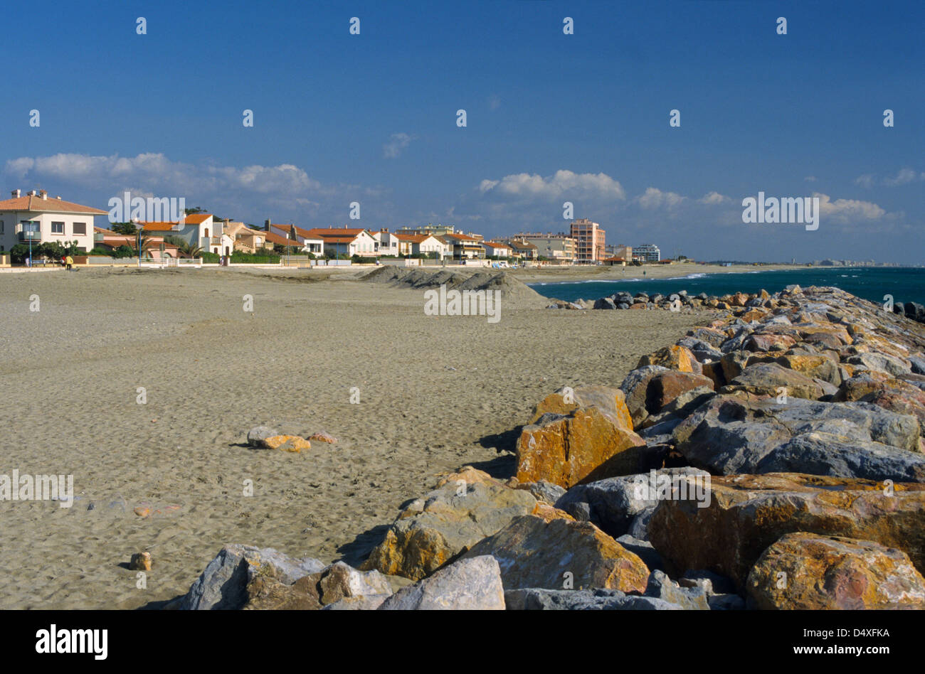 Plage de Saint Cyprien plage, côte radieuse, PyrénéesOrientales