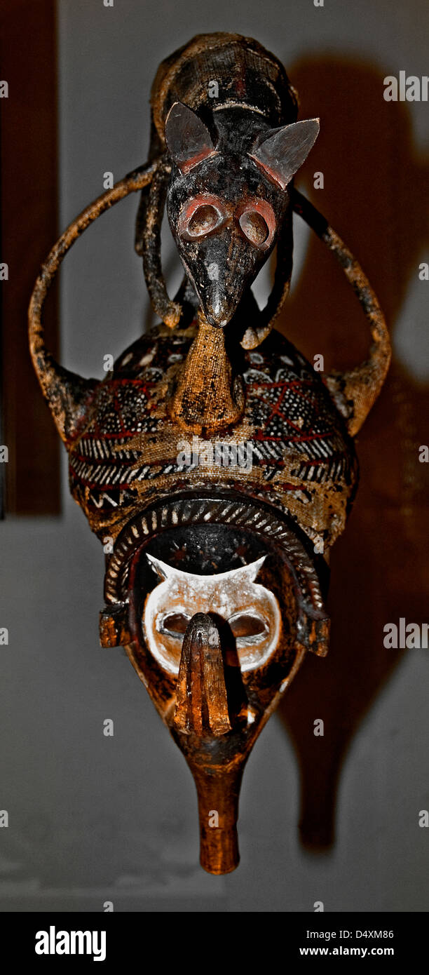 République du Congo masque Yaka 20e siècle Afrique Jeunesse Banque D'Images