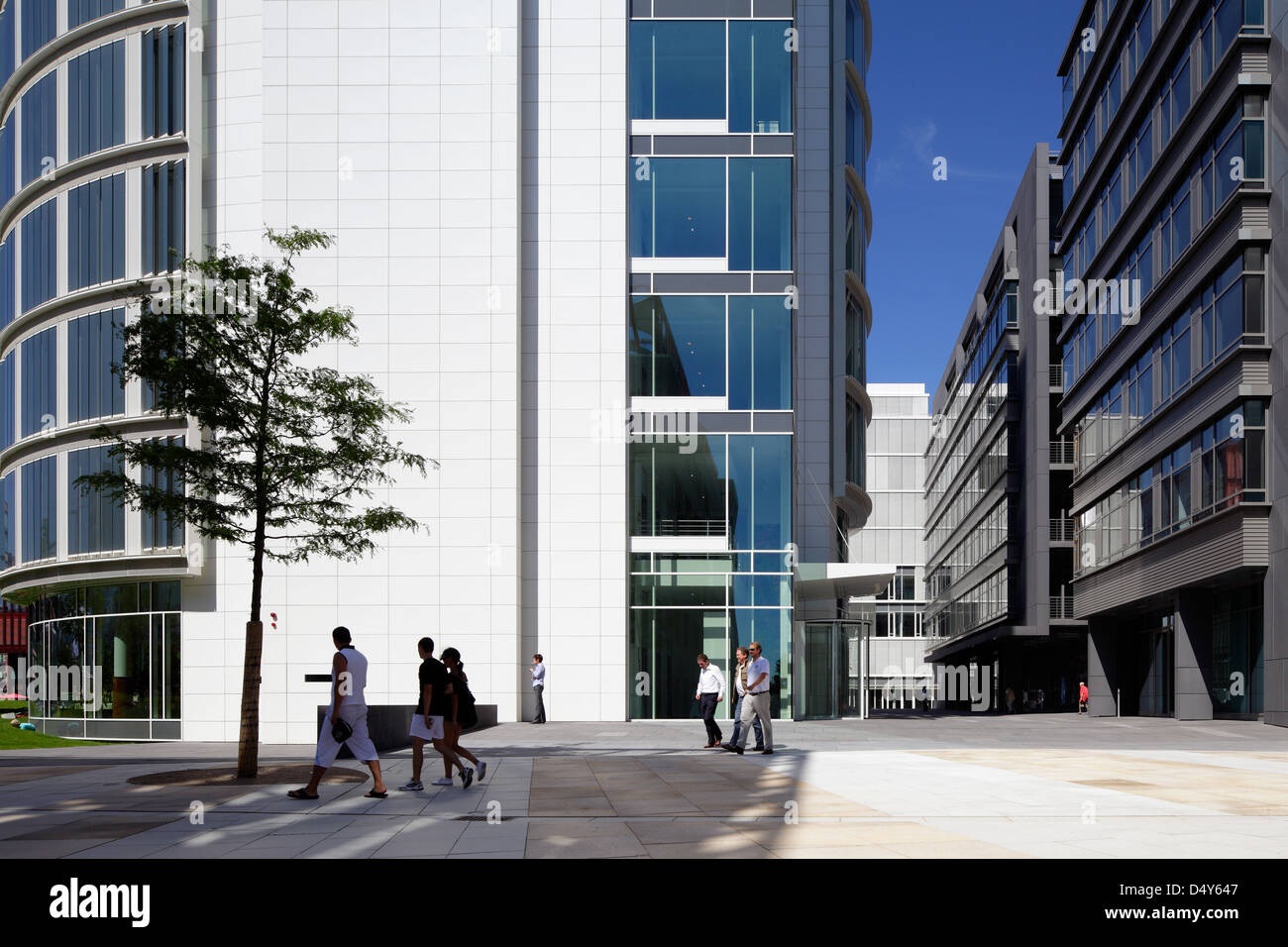 Hambourg, Allemagne, de bâtiments en Geschaeftsgebaeuden HafenCity Banque D'Images
