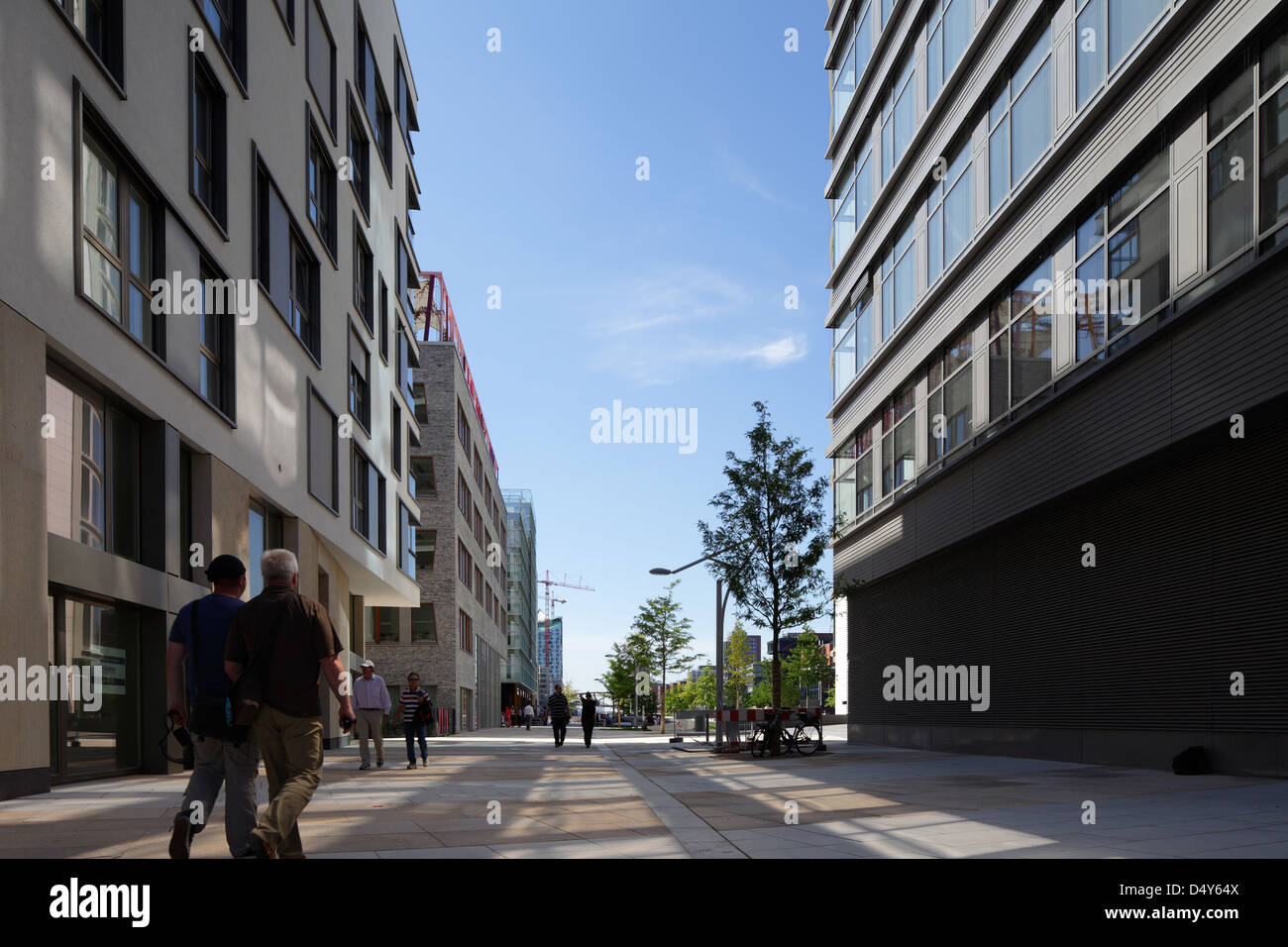 Hambourg, Allemagne, de bâtiments en Geschaeftsgebaeuden HafenCity Banque D'Images