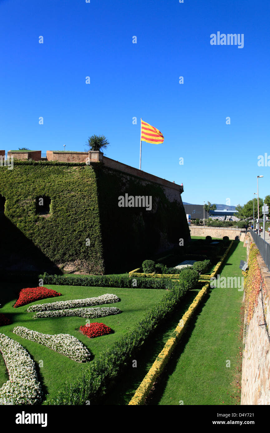 Château de Montjuic, Barcelone, Espagne Banque D'Images