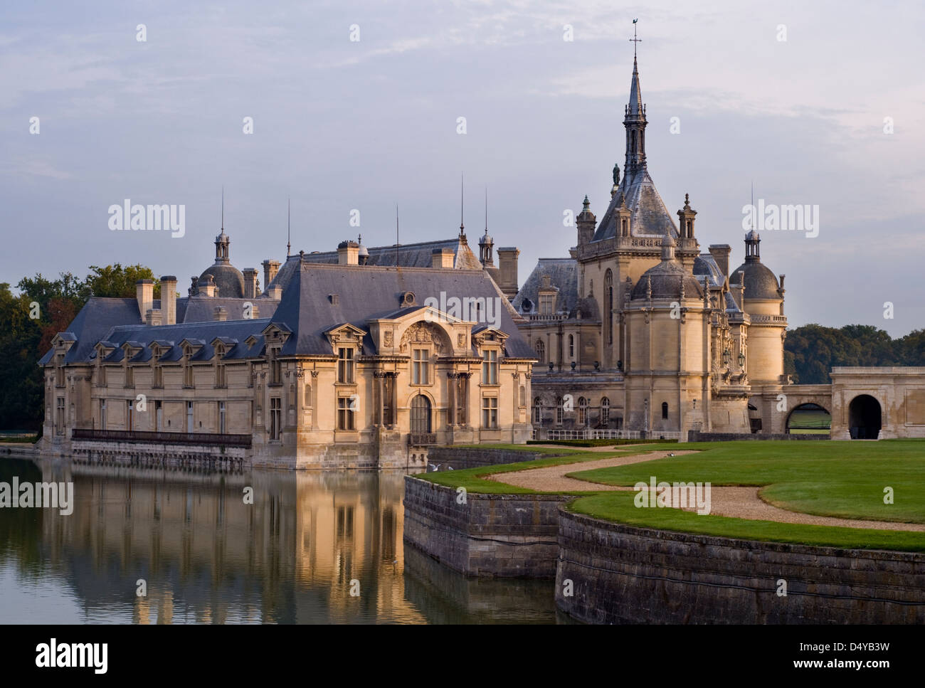 Le Château de Chantilly, dans le nord de la France Banque D'Images