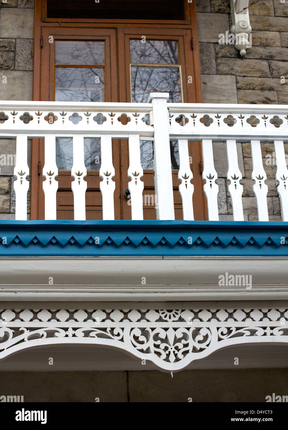 balcon bois Banque D'Images