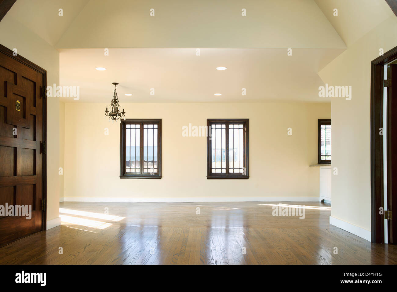 Plancher de maison vide, Pasadena, Californie, USA Banque D'Images
