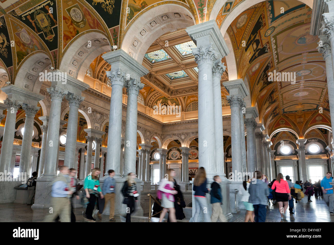 Bibliothèque du Congrès des Etats-Unis de l'intérieur du bâtiment Banque D'Images