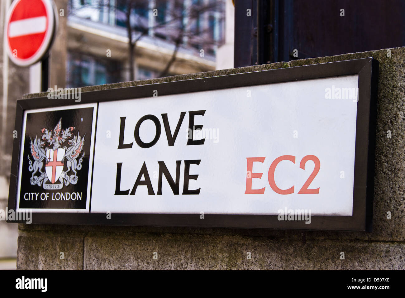 Love Lane street sign Banque D'Images