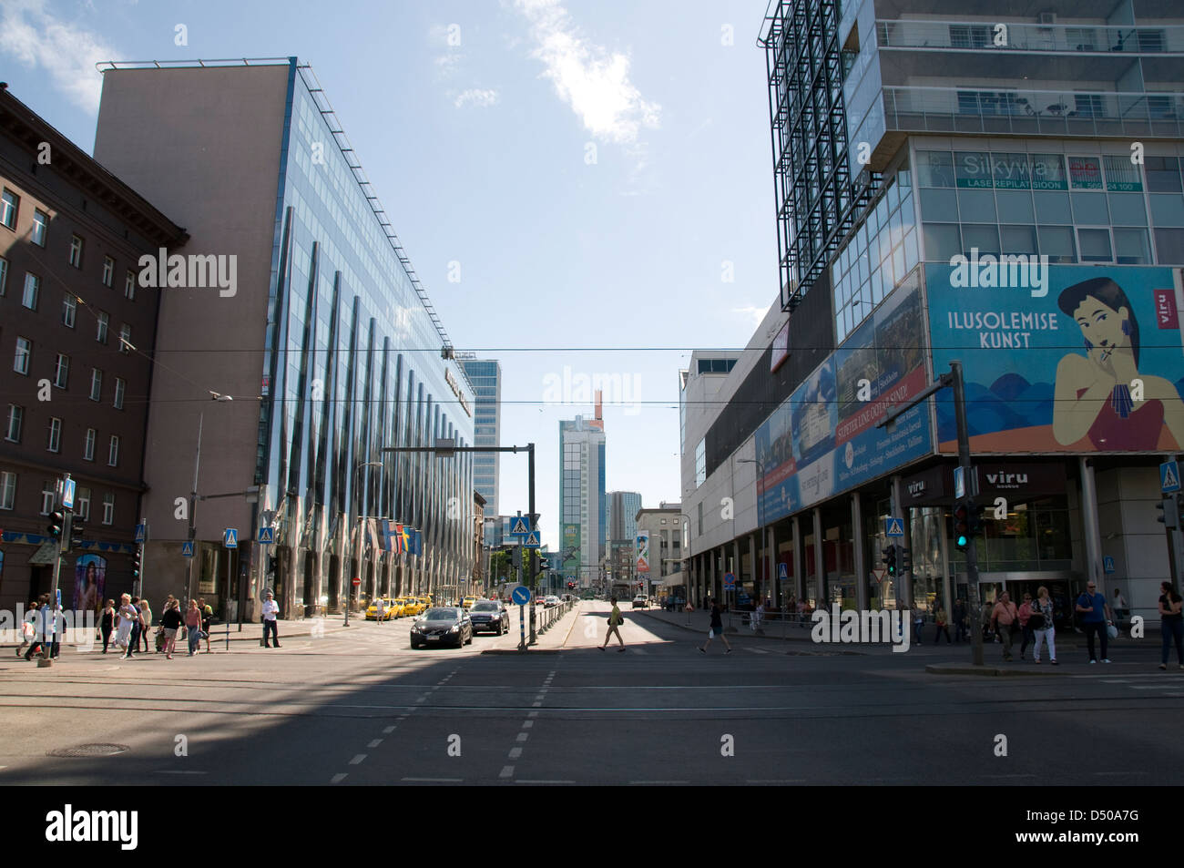 Quartier commercial de A.Laikmaa à Tallinn, Estonie Etats baltes Banque D'Images
