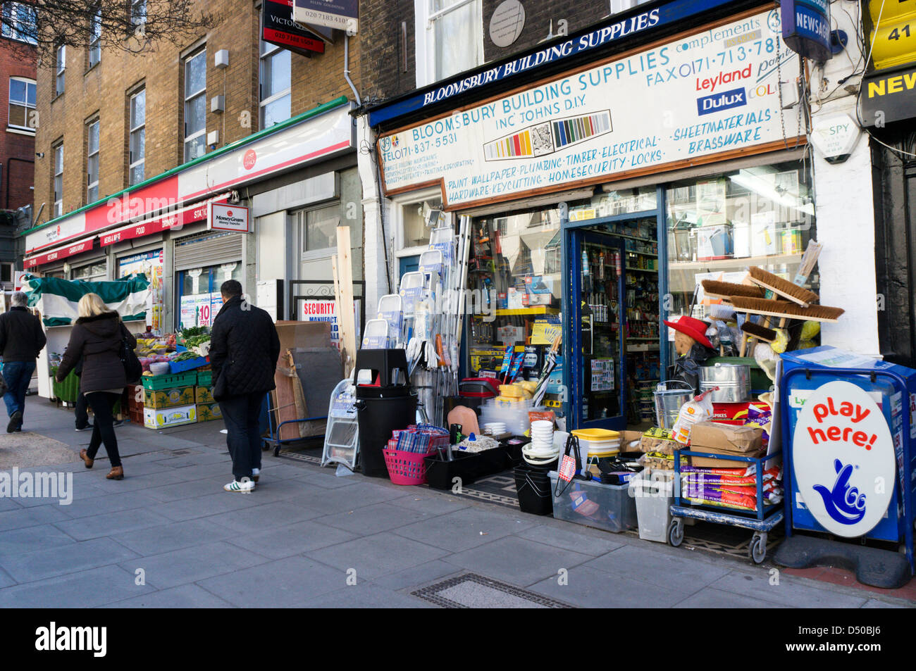 Bloomsbury Building Supplies de Marchmont Street, Bloomsbury, Camden, London Banque D'Images