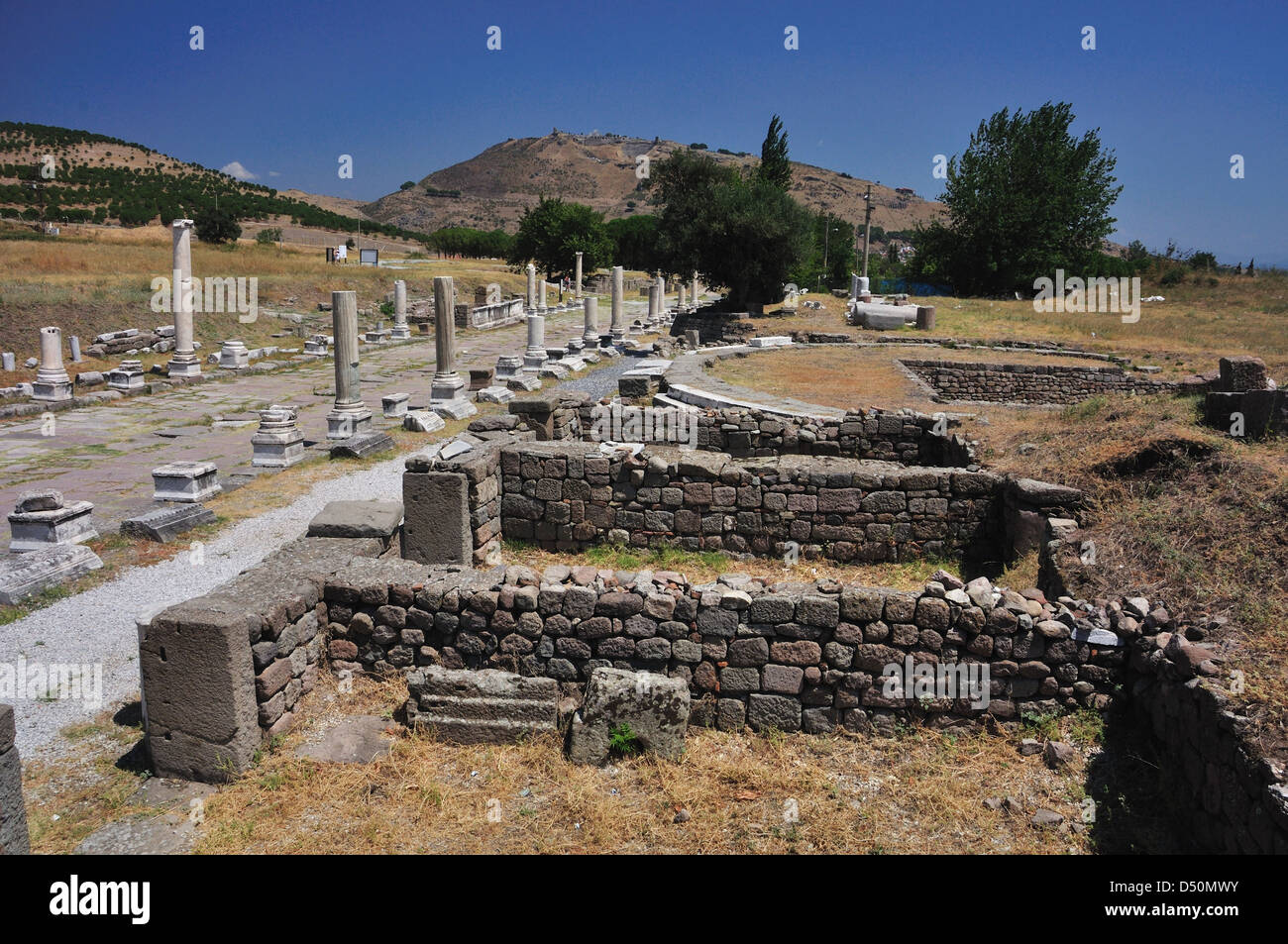 Sanctuaire d'Asclépios, Asclépiéion ville ancienne à Pergame, la Turquie. Banque D'Images
