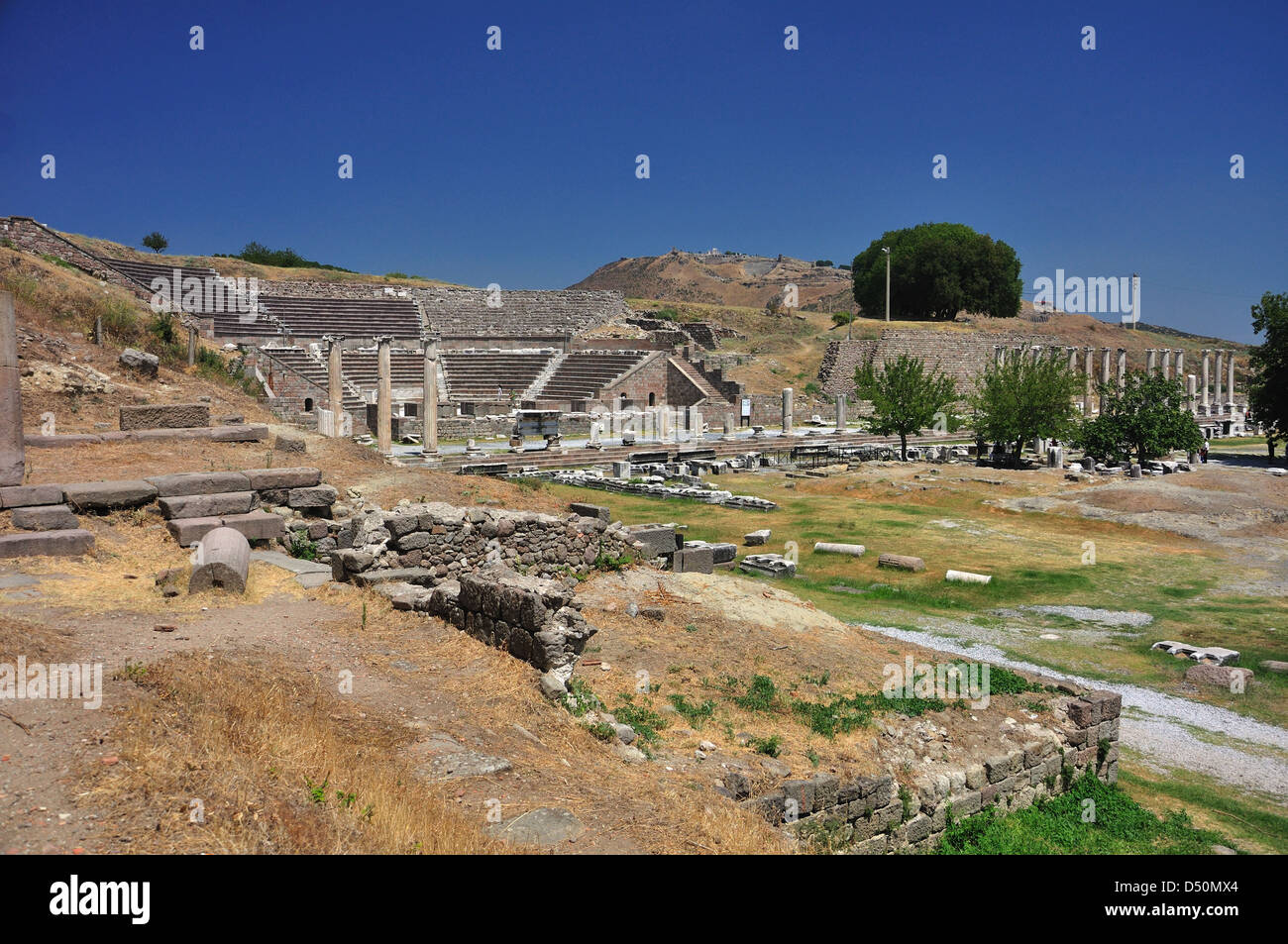 Sanctuaire d'Asclépios, Asclépiéion ville ancienne à Pergame, la Turquie. Banque D'Images