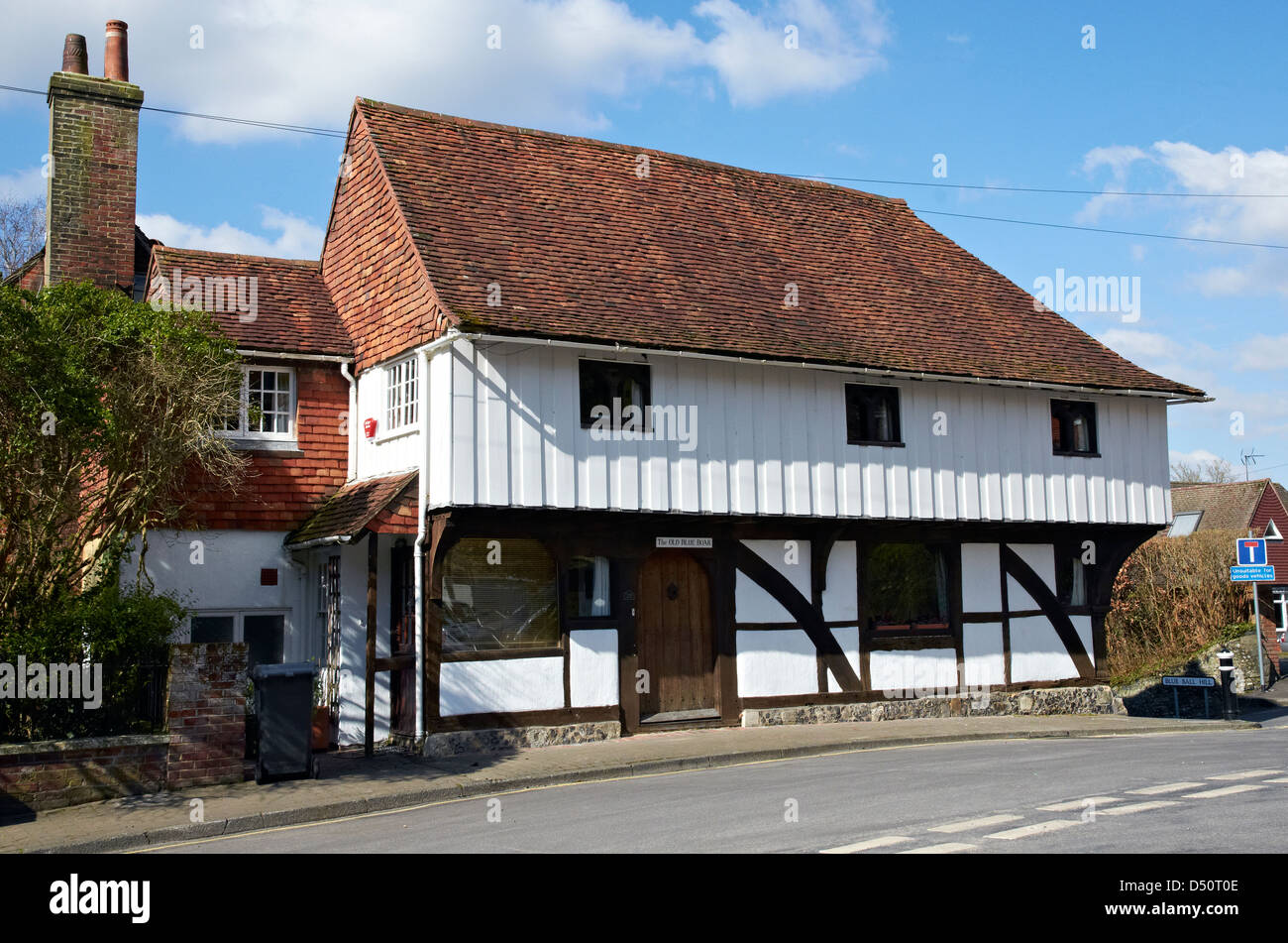 Les Old Blue Boar Inn, bâtiment de style Tudor, Blue Boar Hill, Winchester, Hampshire, Angleterre Banque D'Images