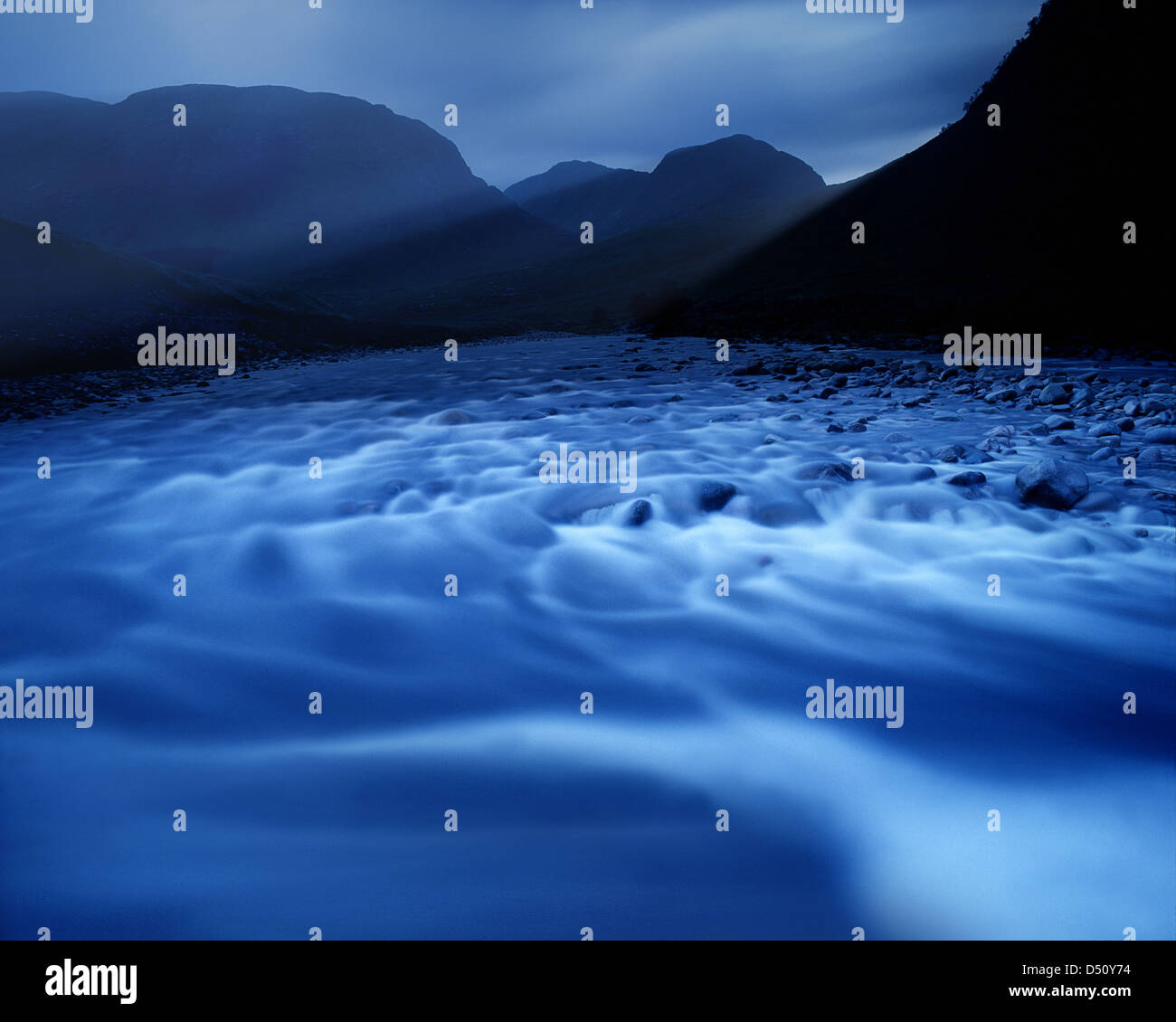 GB - Ecosse : Glen Etive dans les Highlands Banque D'Images