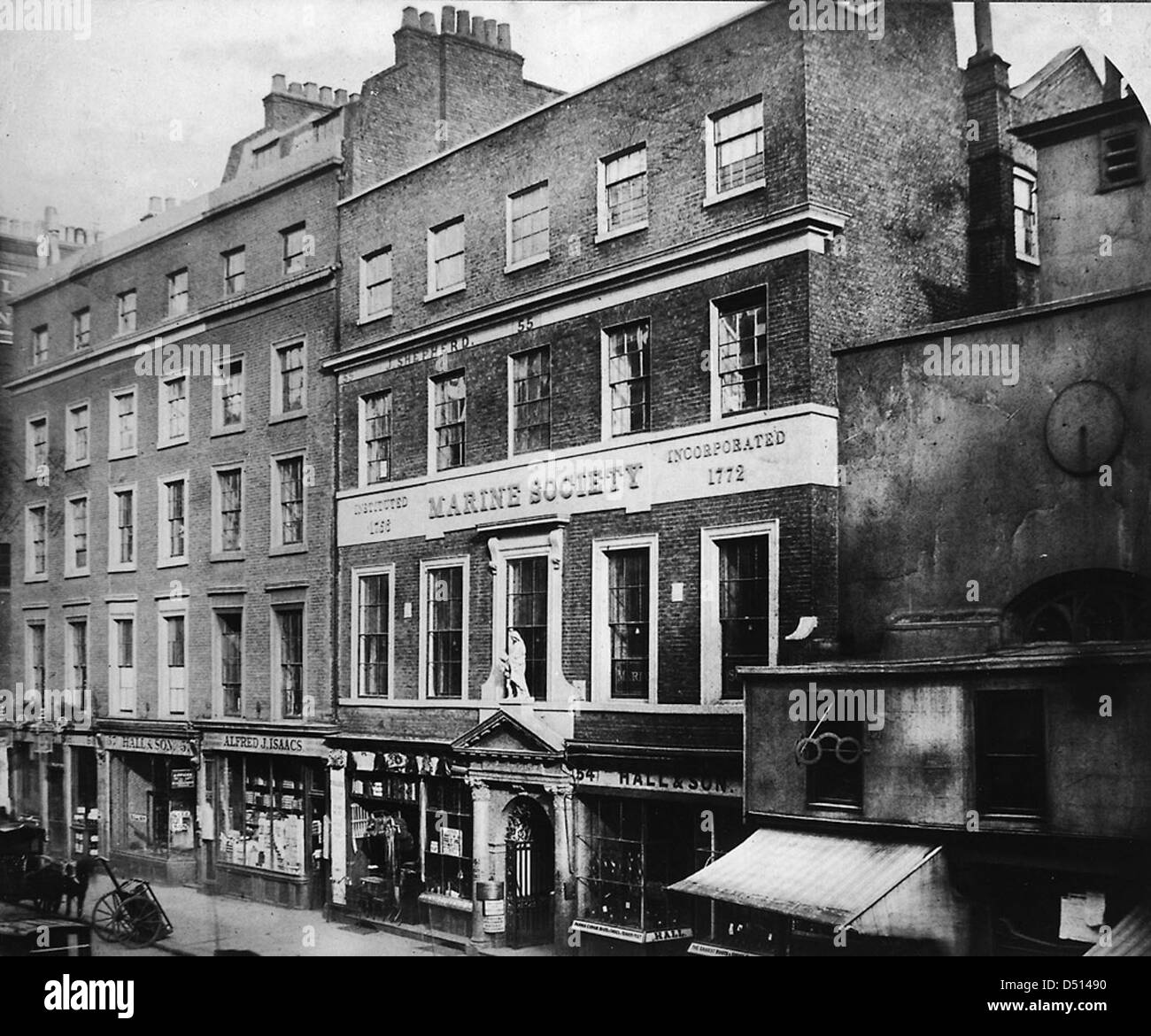 Le Bureau de la Marine Society, situé dans le Musée maritime national, offre un aperçu de l'histoire maritime. Le bureau a joué un rôle crucial dans la promotion de la formation maritime et navale en Grande-Bretagne. Banque D'Images