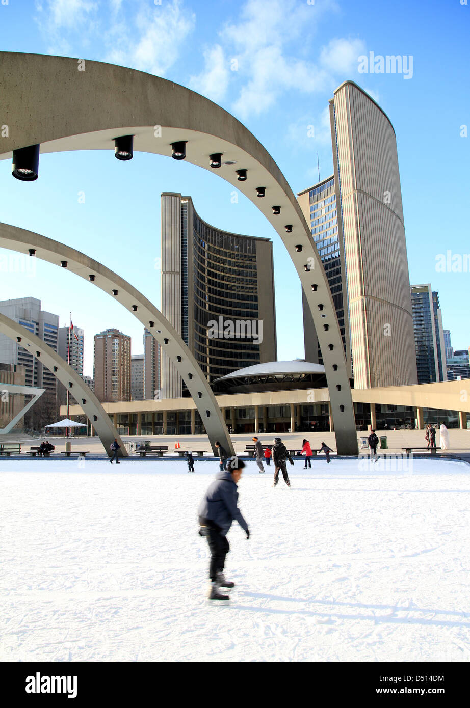 Skating à Toronto Banque D'Images