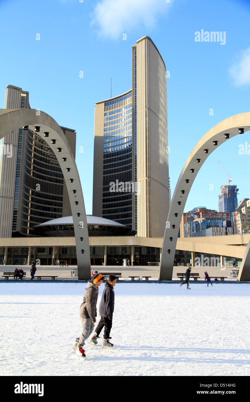 Skating à Toronto Banque D'Images