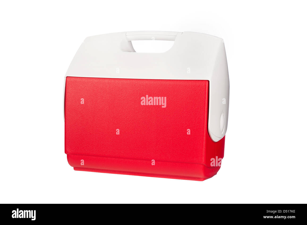 Un refroidisseur de glace rouge poitrine isolé sur un fond blanc Banque D'Images