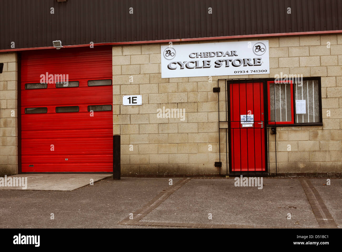 Cycle Cheddar store une petite entreprise à Cheddar Banque D'Images