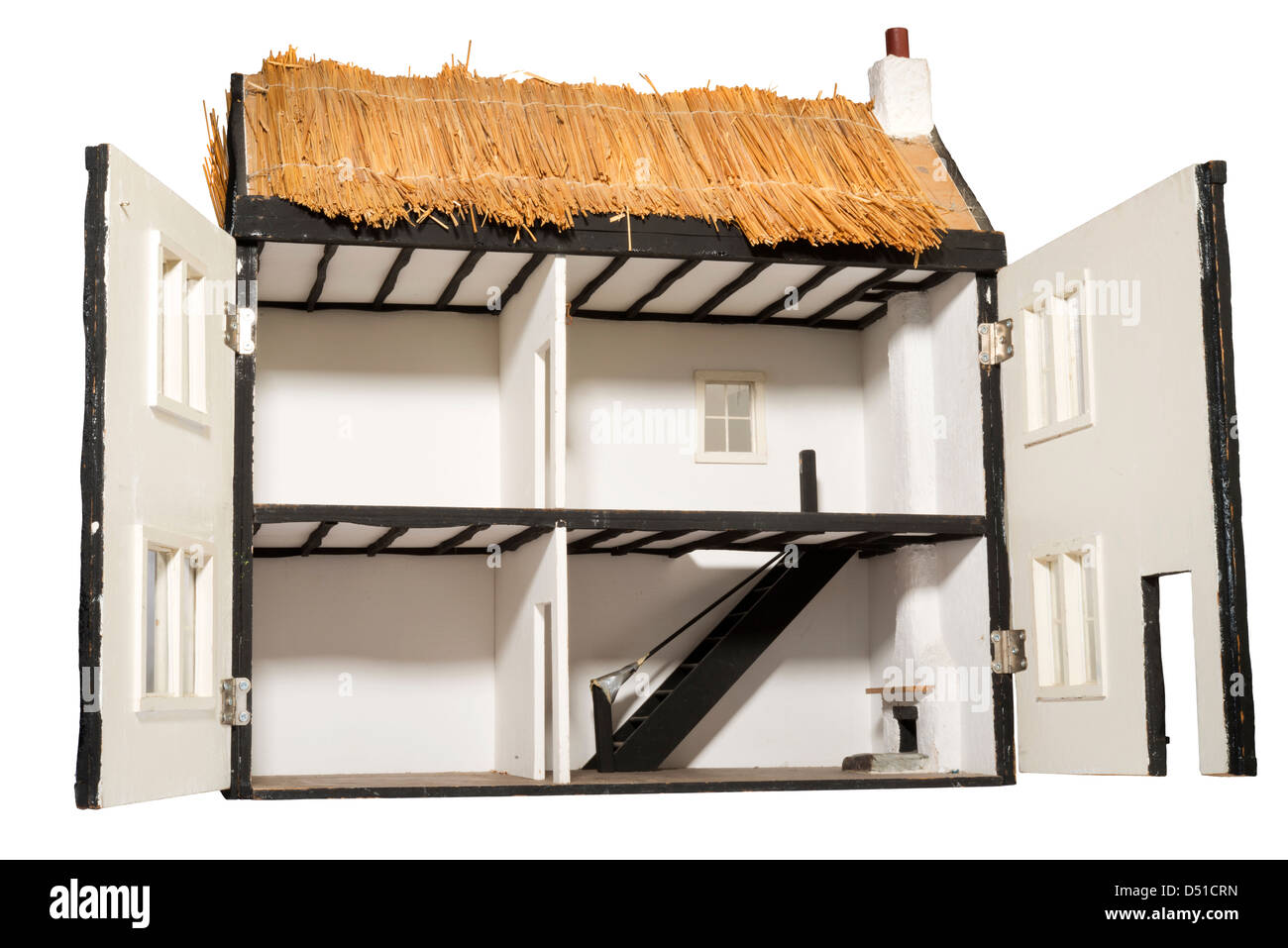 Toit de chaume dolls house Banque D'Images