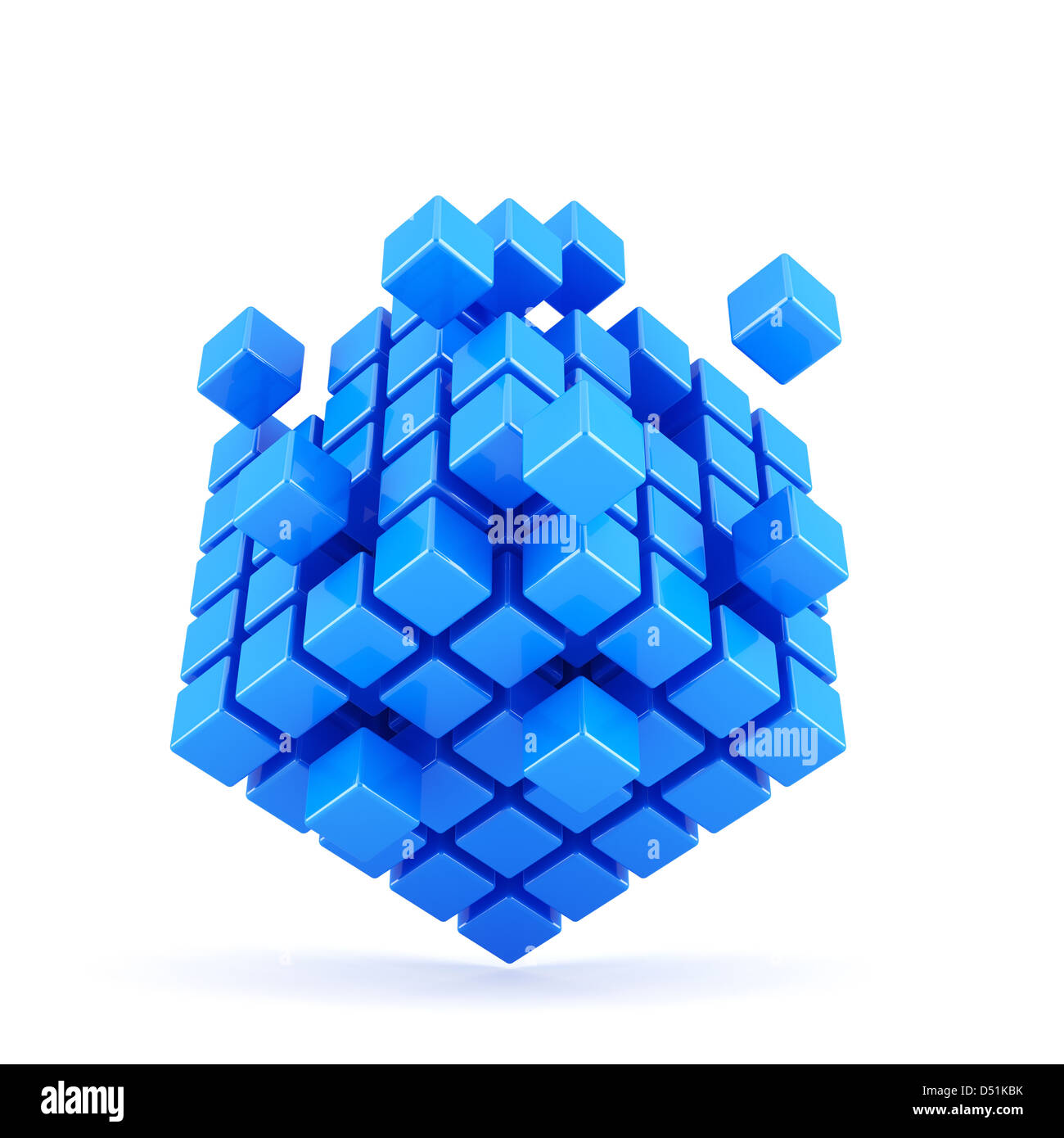 3d illustration de la blue box concept forme Banque D'Images