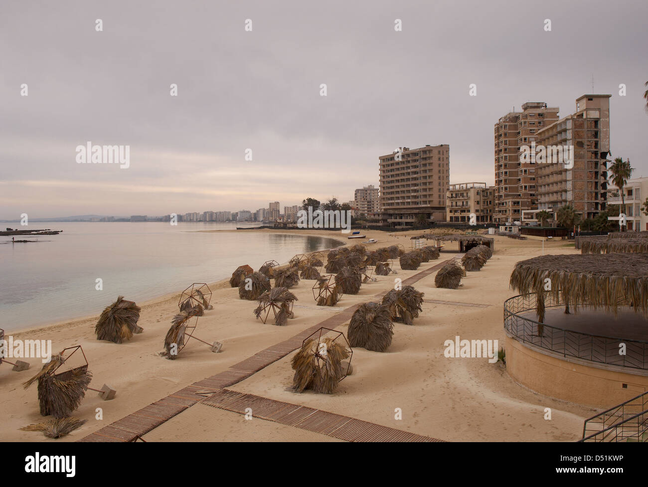 La ville de Varoshia, dans le district de Famagouste à Chypre. Banque D'Images