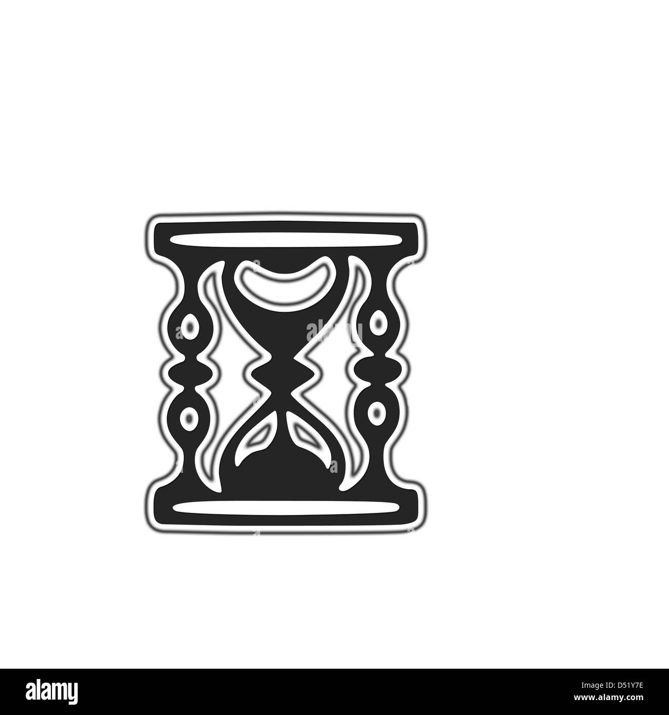 Cette bannière l'adoption de la hourglass quelques minutes ou sur l'heure de temps Banque D'Images