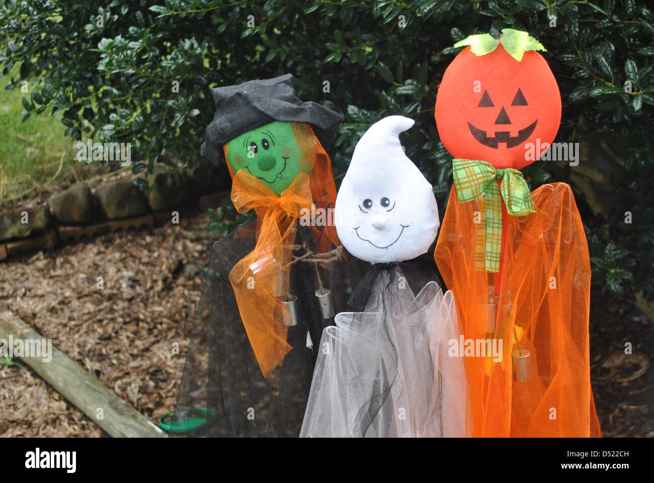 Halloween décoration de cour 3 chiffres Banque D'Images