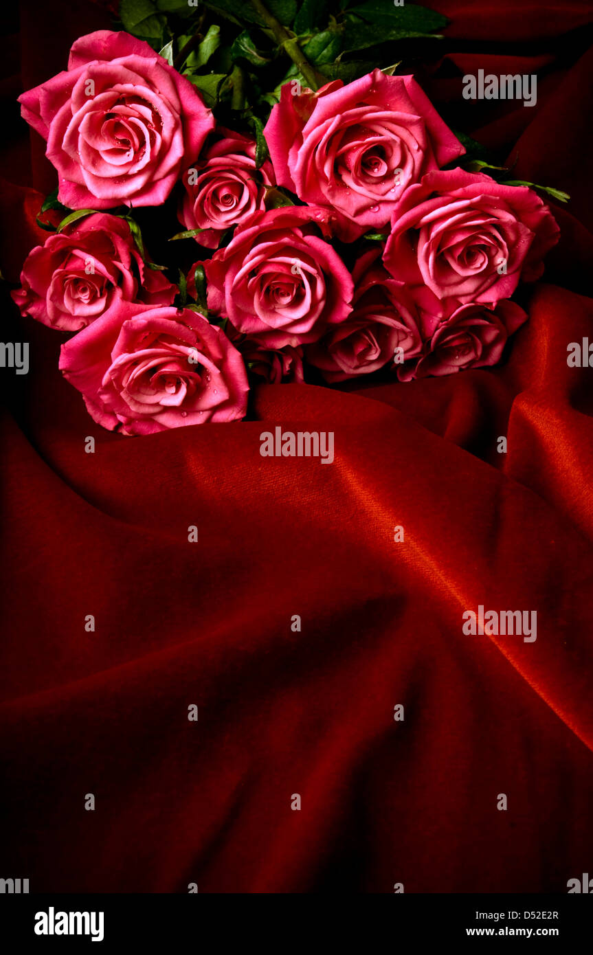 Bouquet de roses rouges Banque D'Images