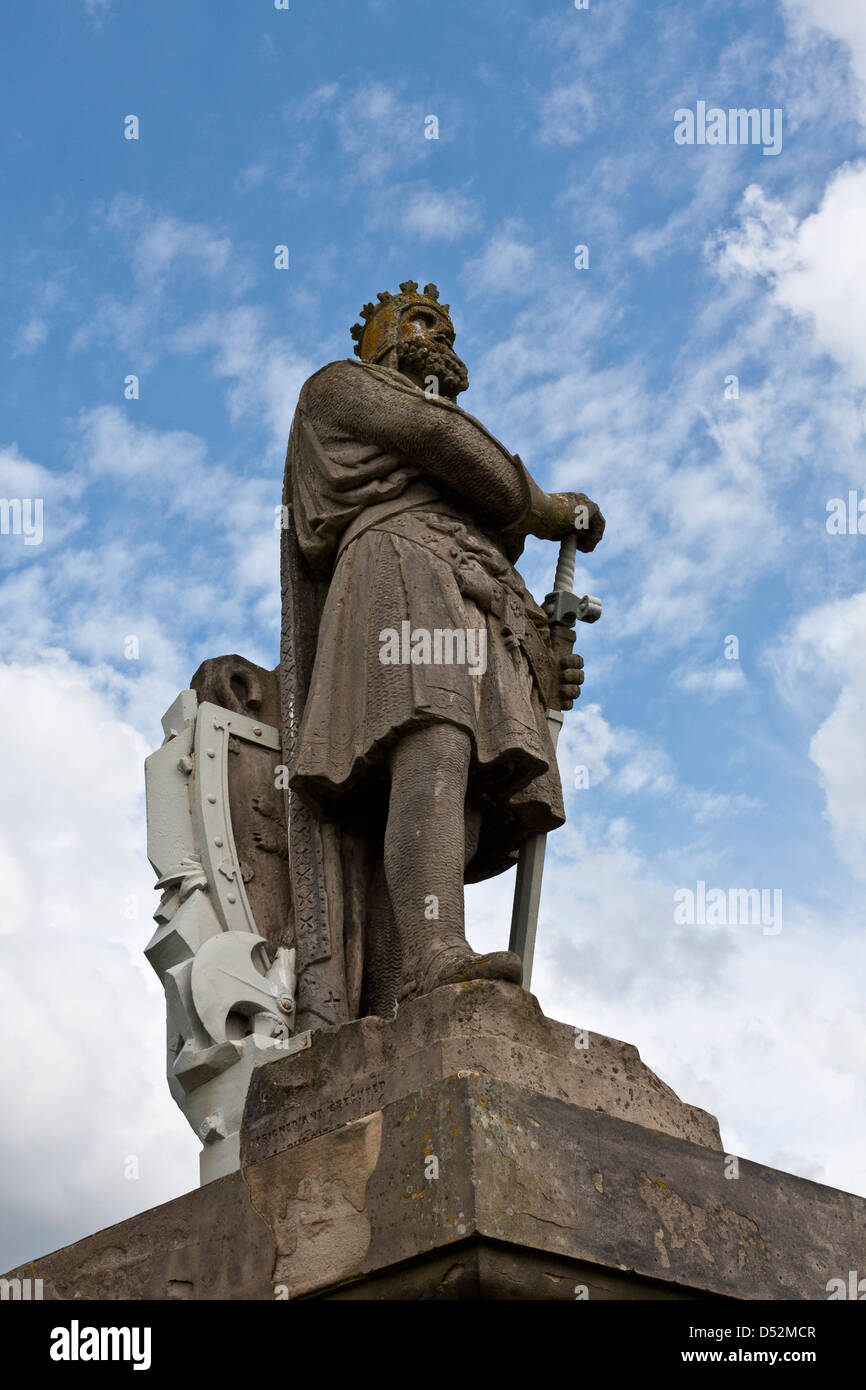 Statue du Roi Robert Bruce Stirling en Écosse Banque D'Images