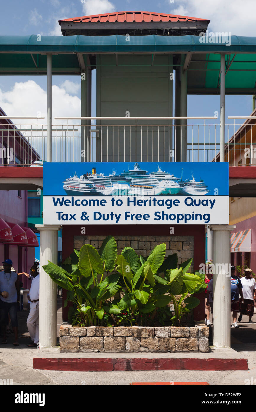 Antigua-et-Barbuda, Antigua, Saint John's, Heritage Quay, terminal de croisière Banque D'Images