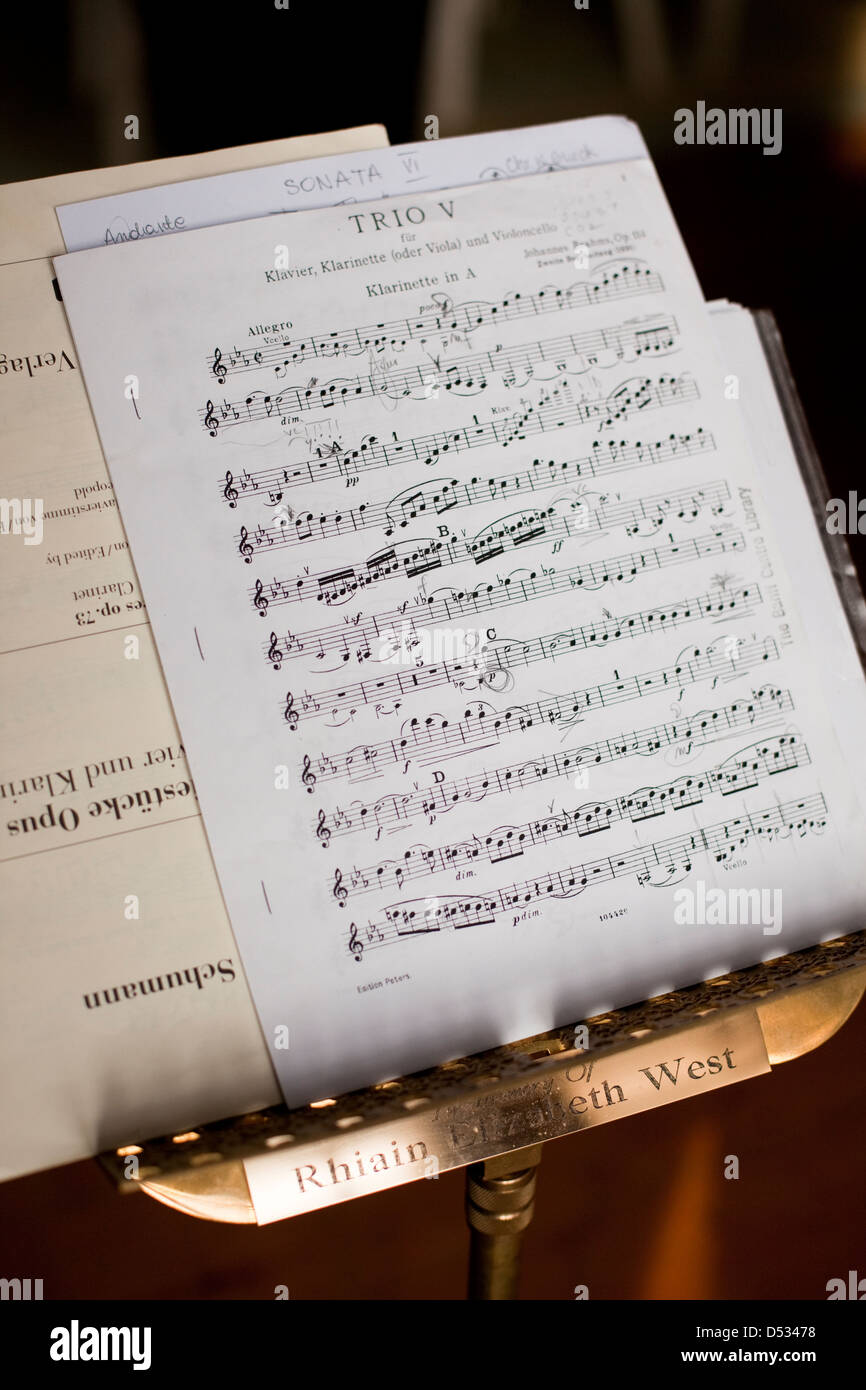 Des partitions pour un concert Banque D'Images