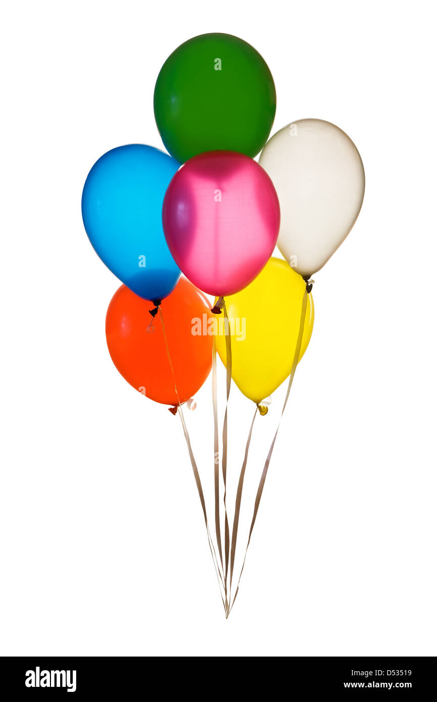 Des ballons gonflables isolated on white Banque D'Images