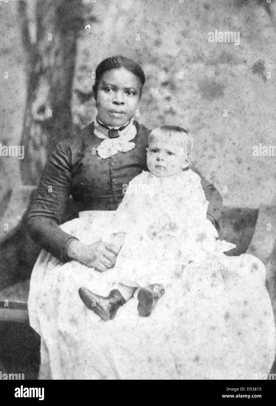 Ancien esclave 'Tante Jeanne' avec l'un des enfants J. D. Walker Banque D'Images