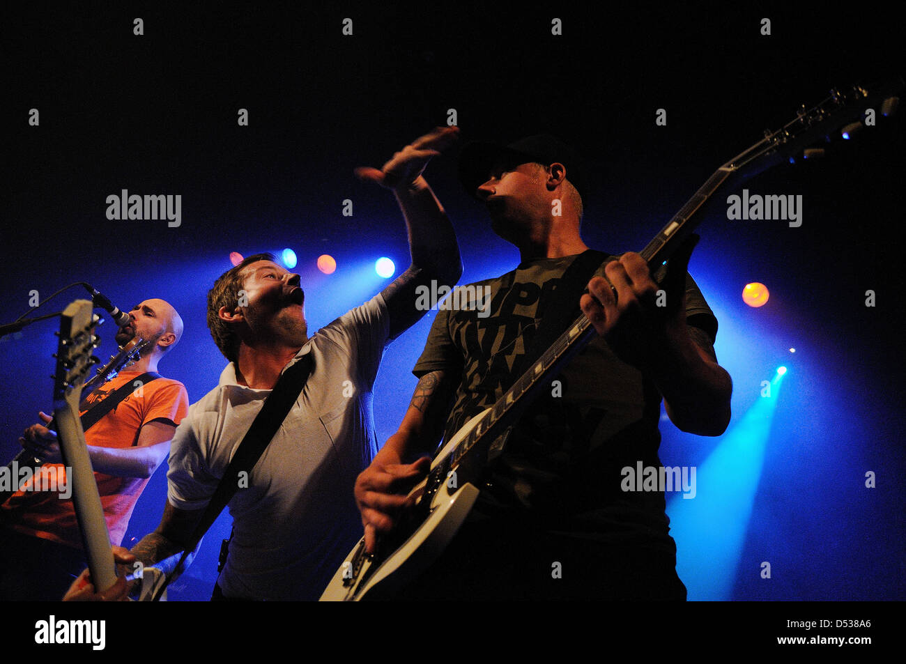 Barcelone, Espagne - 22 SEPTEMBRE : Millencolin band fonctionne à Apolo le 22 septembre 2011 à Barcelone, Espagne. Dix ans d'existence. Banque D'Images