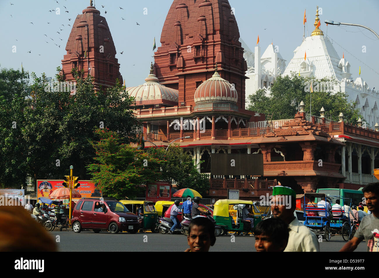 Digambara Jain temple dans la vieille ville de Delhi Banque D'Images