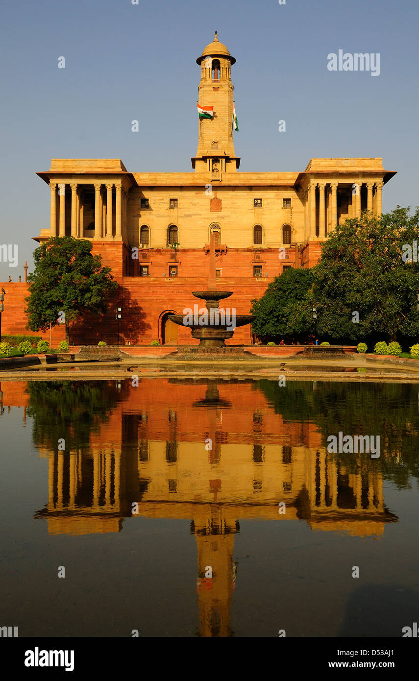 Tôt le matin à la maison du parlement à New Delhi Banque D'Images