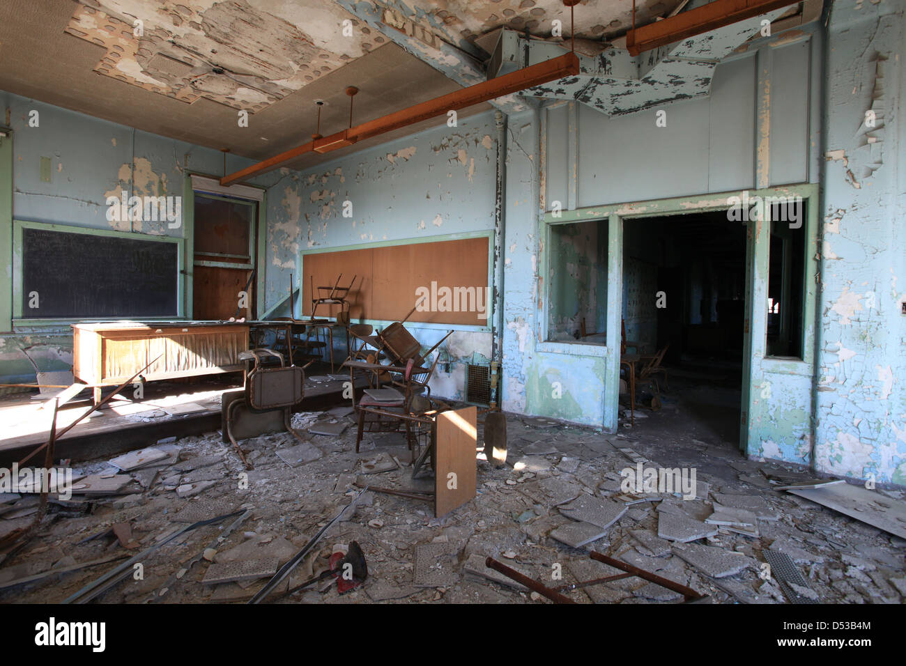 Intérieur d'une école d'infirmiers à Detroit, Michigan Banque D'Images