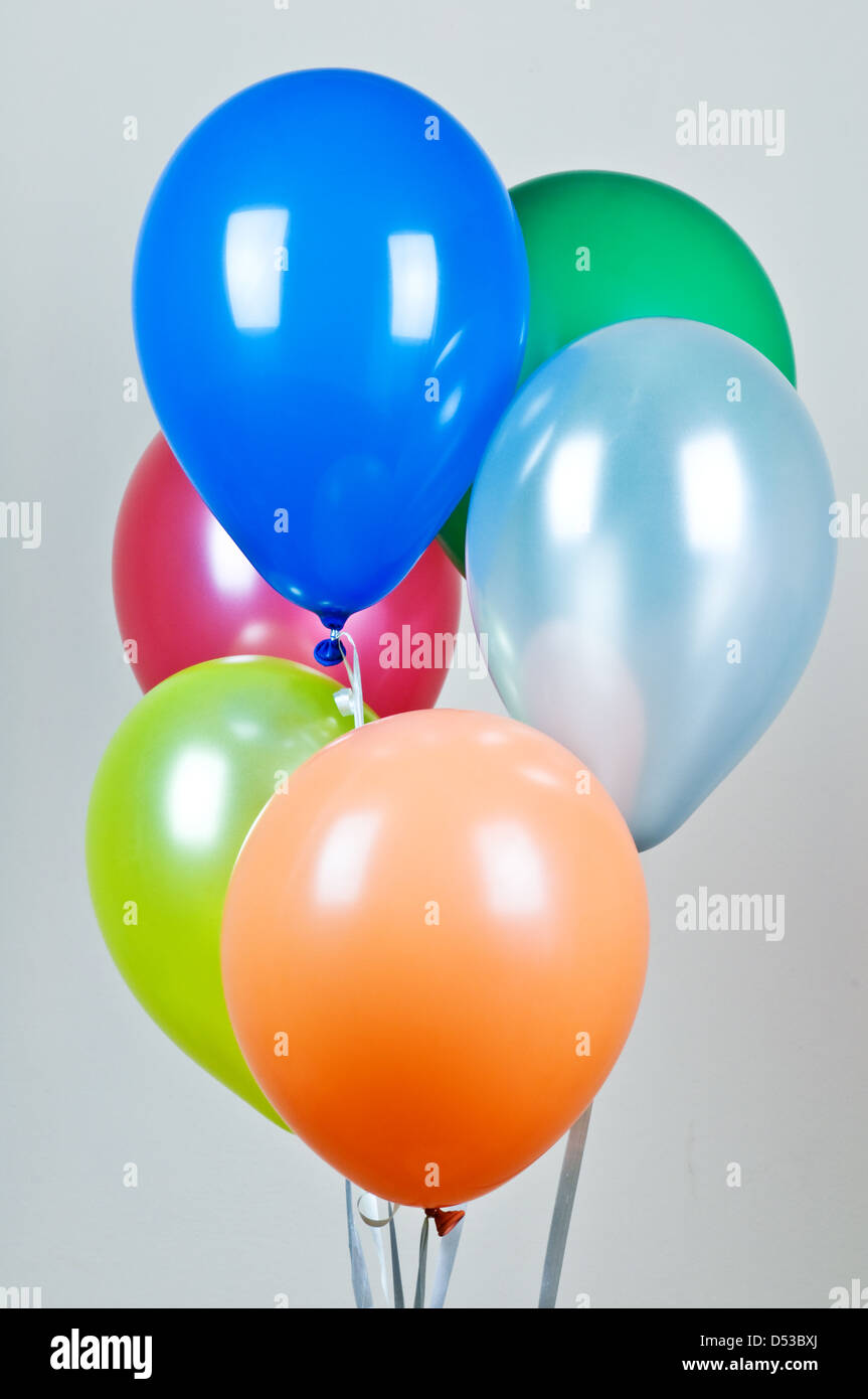 Des ballons gonflables multicolores close up Banque D'Images