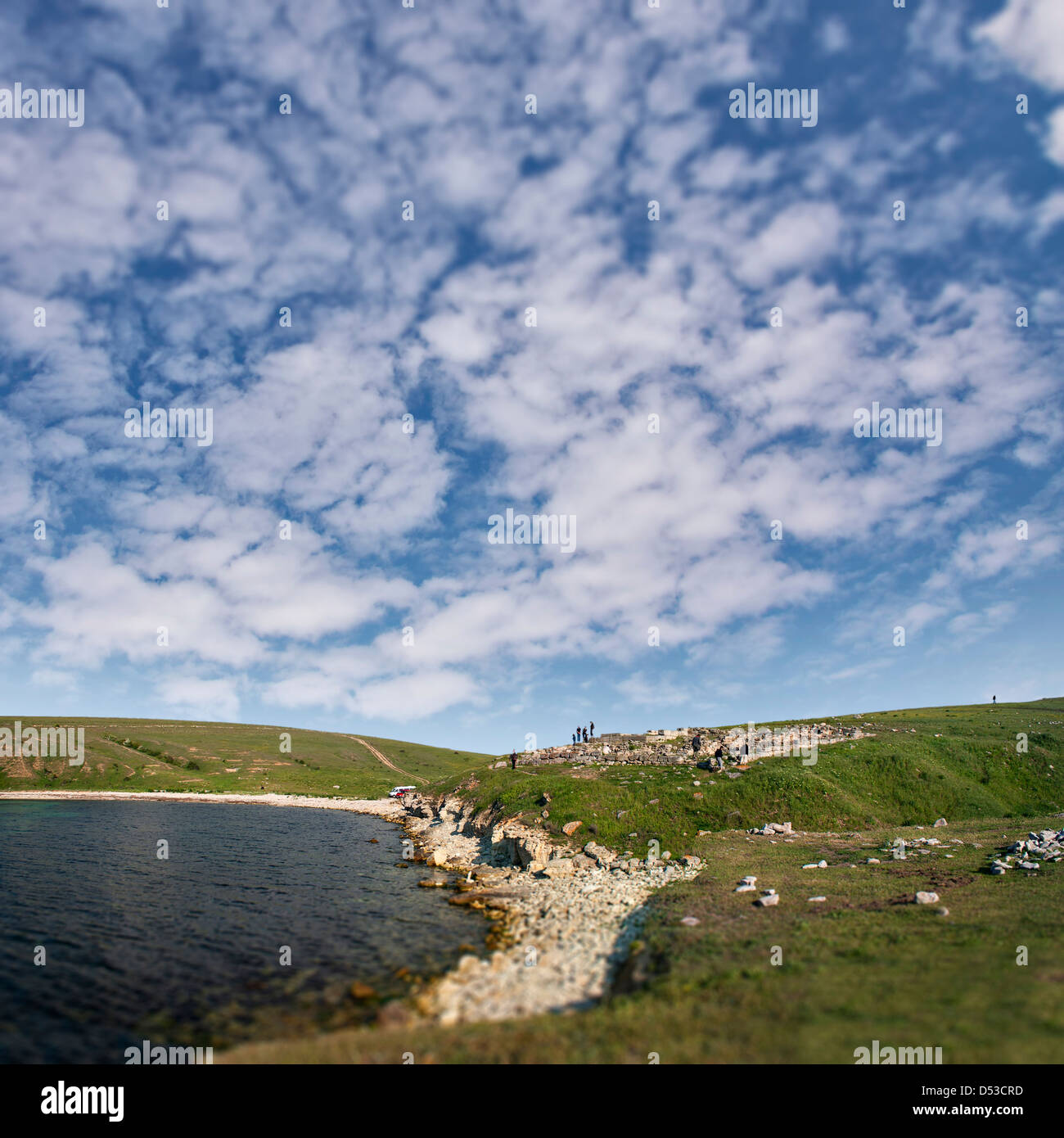 Site archéologique antique sur la péninsule de Crimée en Ukraine. Banque D'Images