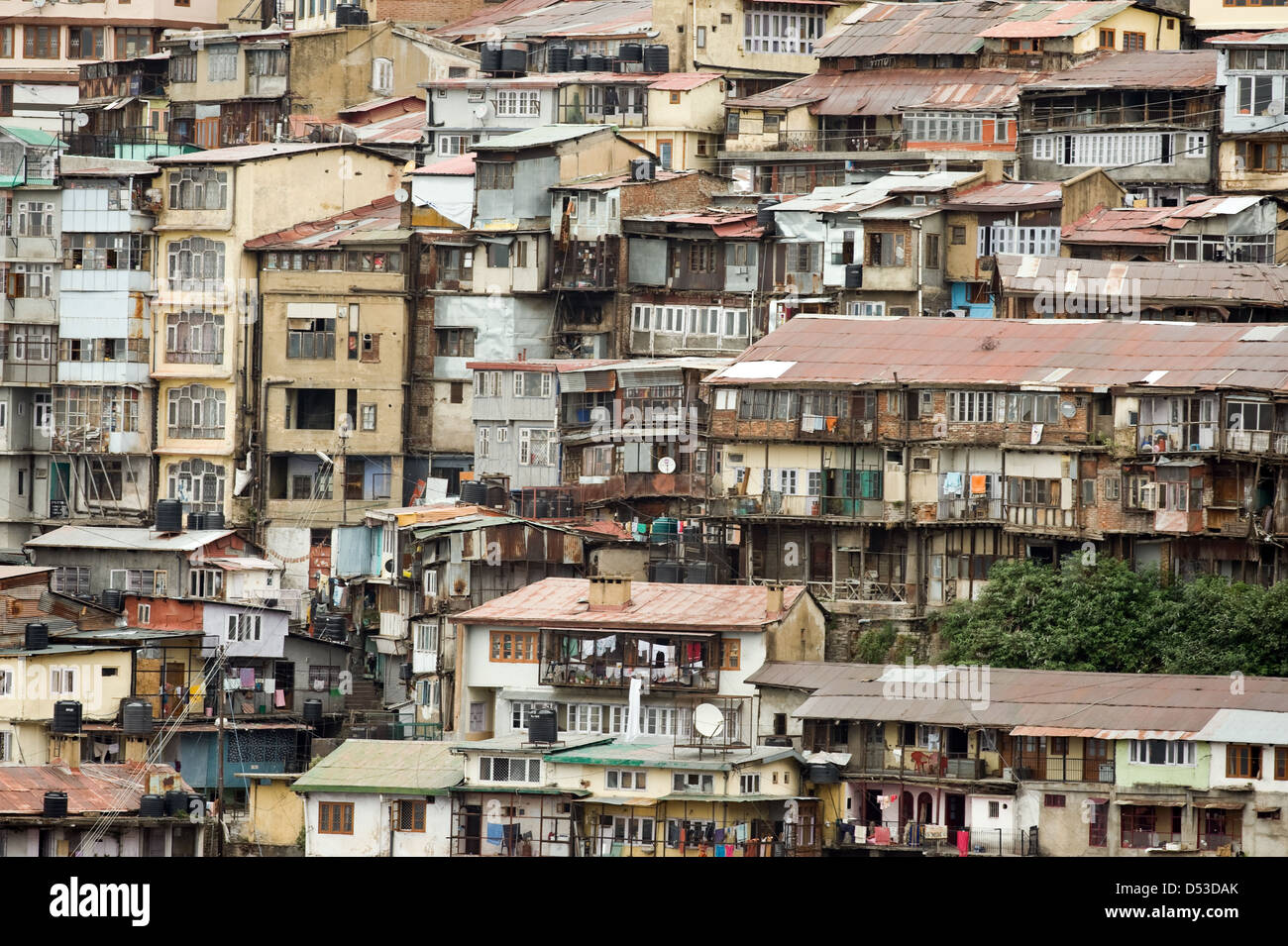 Bâtiment des bidonvilles en Asie de l'Est Banque D'Images