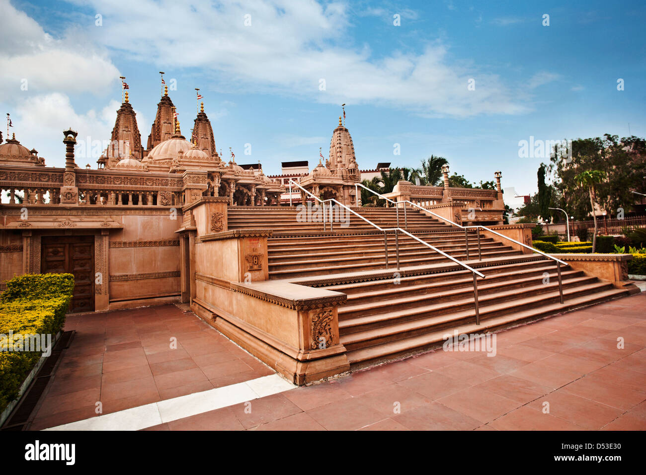 Temple Swaminarayan de Rajkot, Gujarat, Inde Banque D'Images