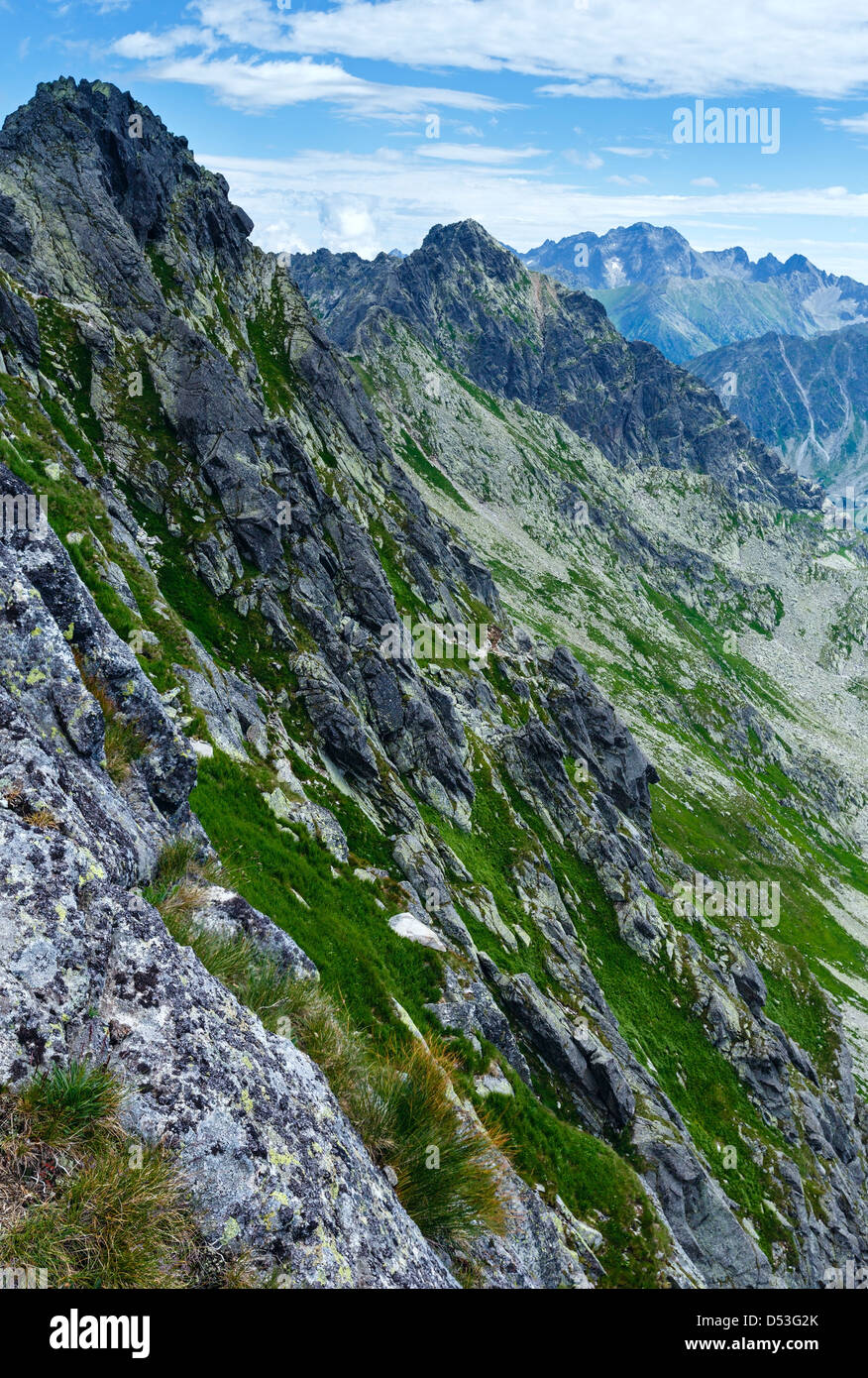 Montagnes Tatras, Pologne, vue depuis le mont Kasprowy Wierch Banque D'Images