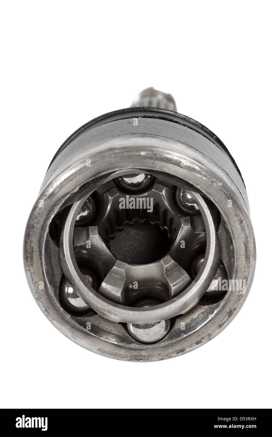 Joints homocinétiques, roulement, isolé sur un fond blanc, avec chemin de détourage Banque D'Images