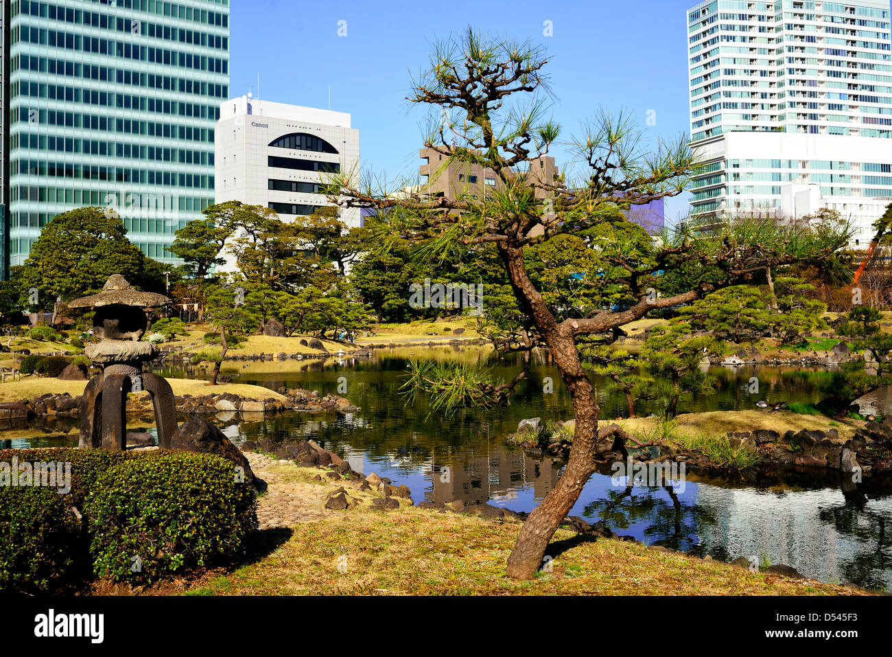 Kyu-Shiba-rikyu Gardens Banque D'Images