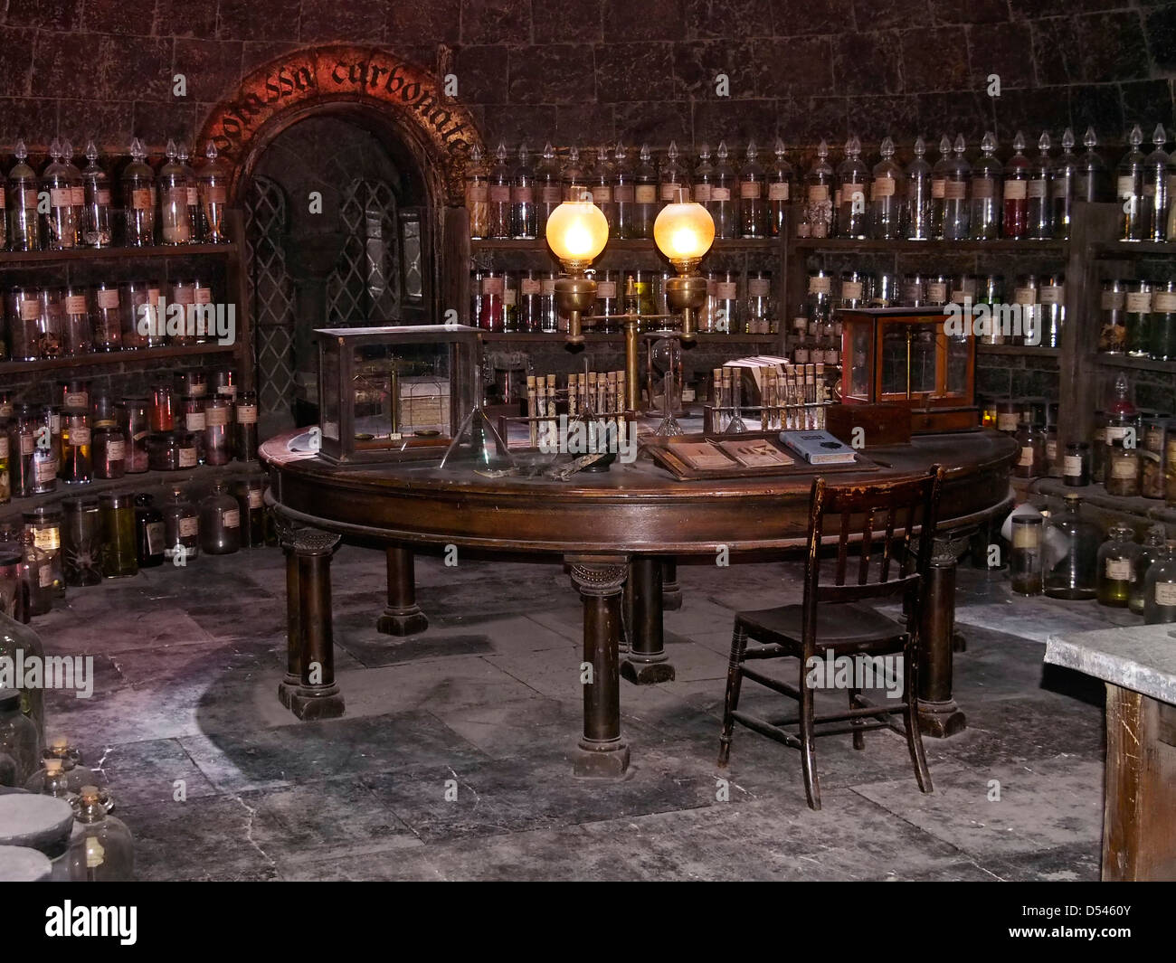 Les décisions de Harry Potter arrière lot tour à Warner Brothers Studio UK. Banque D'Images